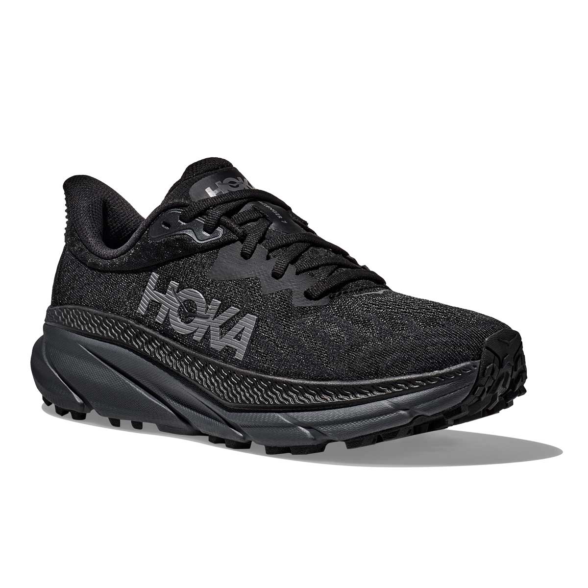 Hoka Challenger 7 Herre Black/Black, 44 2/3