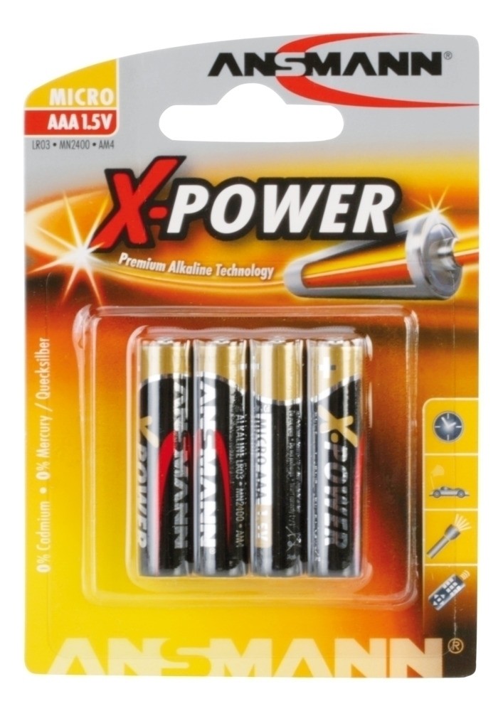 Ansmann Alkaline 1,5V AAA 4pk Grey