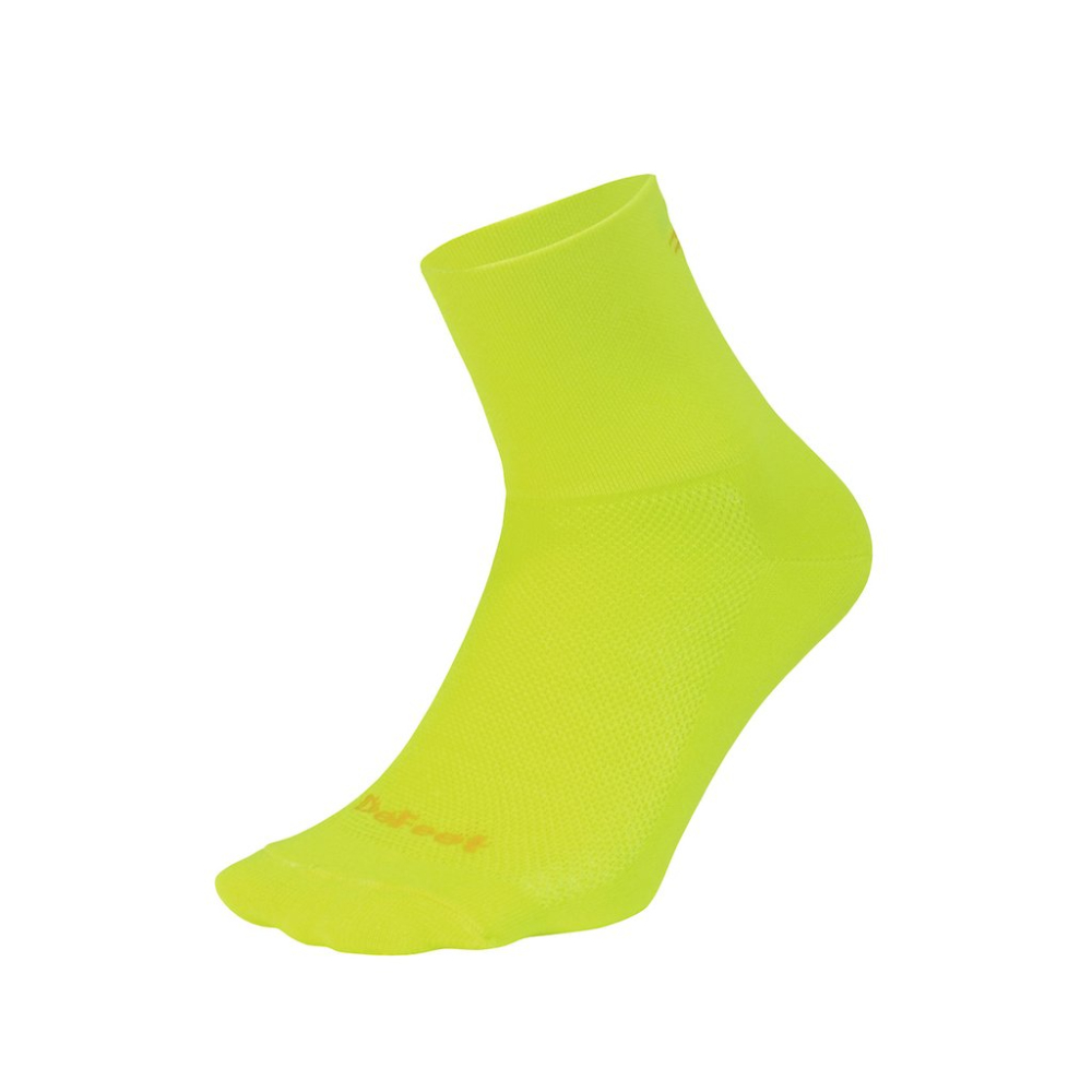 Defeet Aireator 3" D-Logo Sykkelsokk Neon Yellow, S