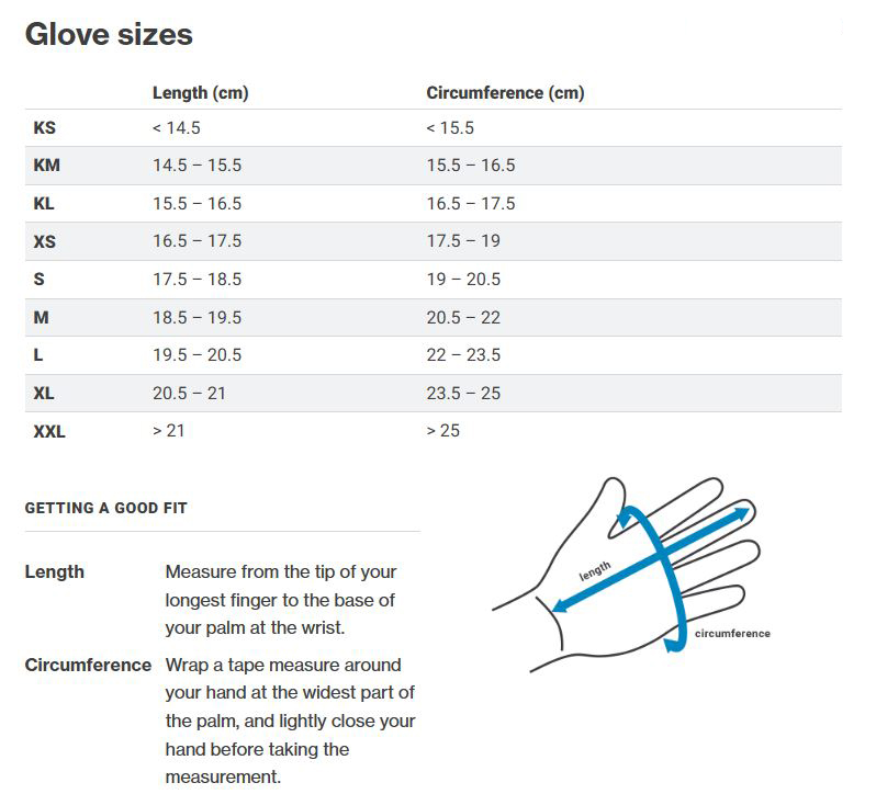 size glove