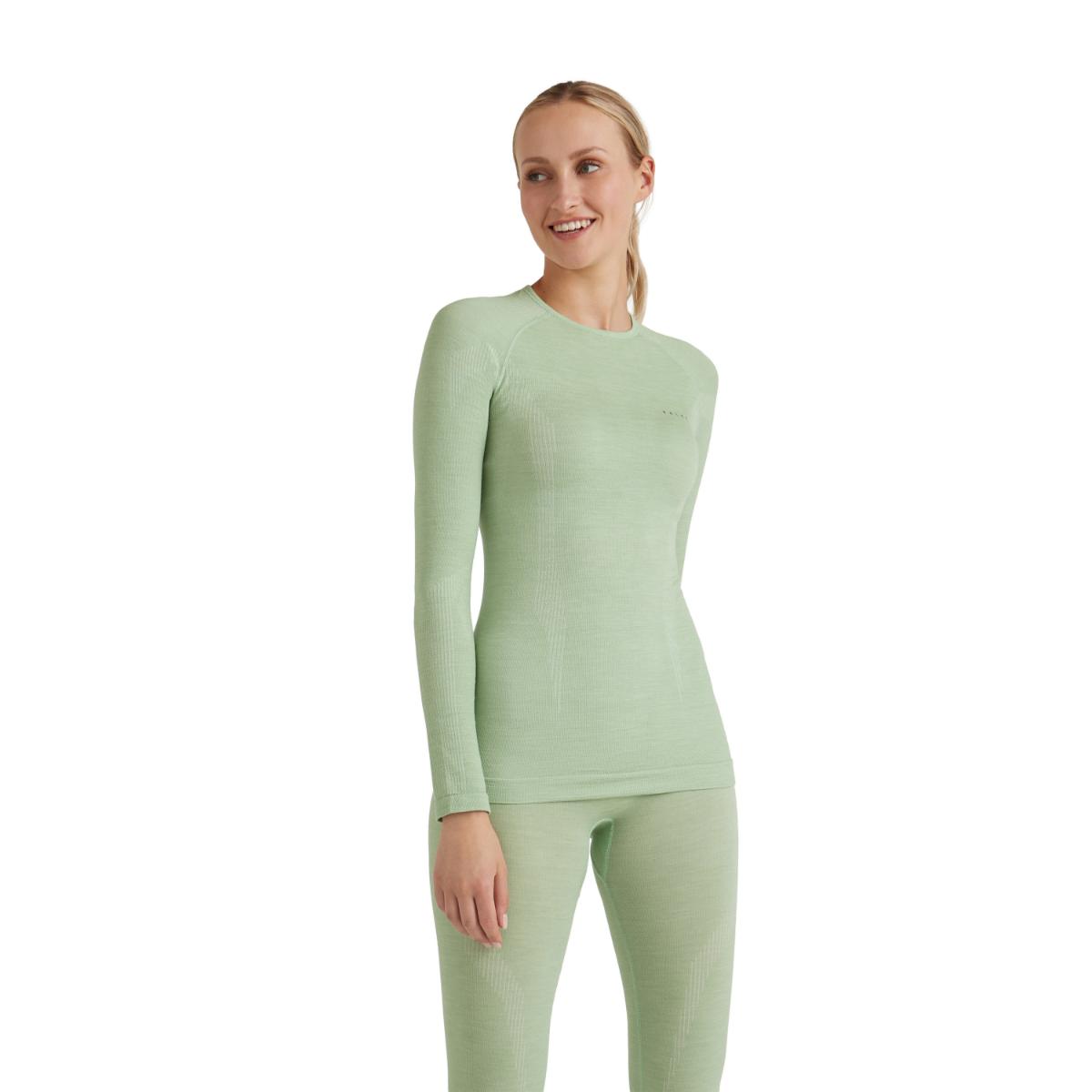Falke Wool-Tech Langermet Trøye Dame Quiet Green, S