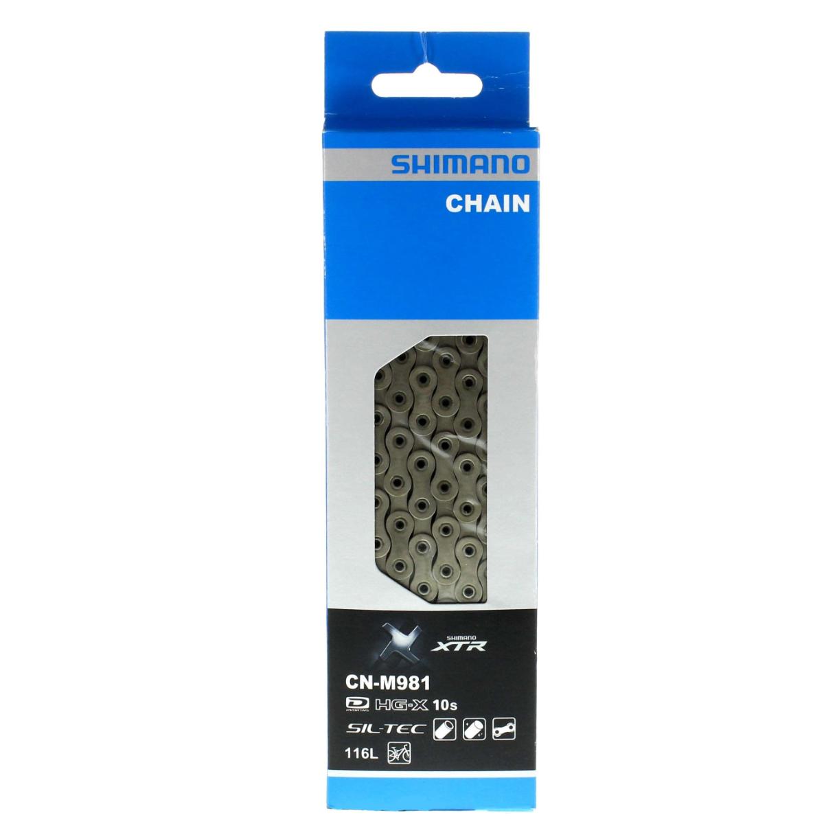 Shimano XTR M981 Kjede | 10-delt | 116 Ledd Grey, 10-DELT