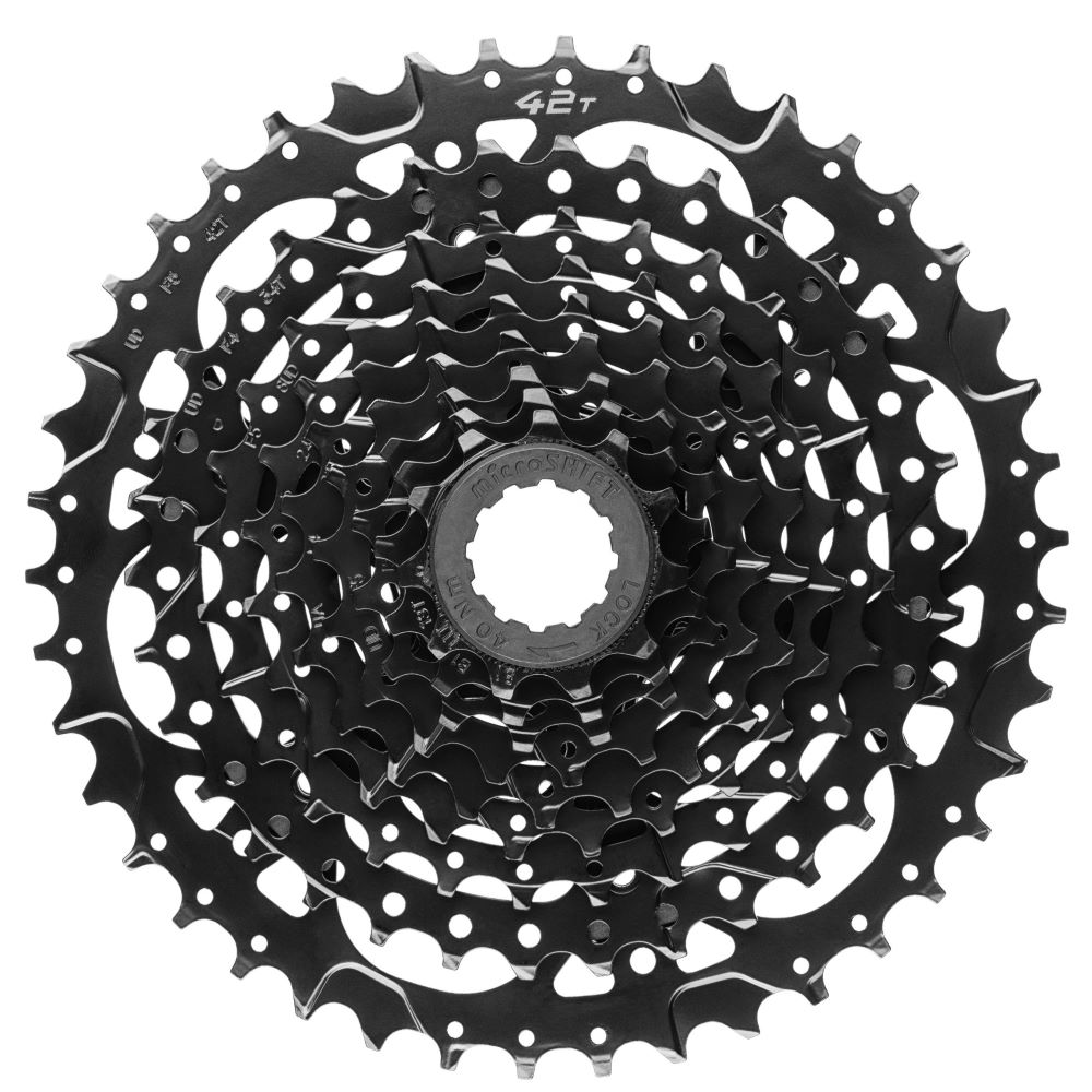 Microshift Advent H093 Kassett | 11-42T | 9-delt | HG Spline Black, 11-42T