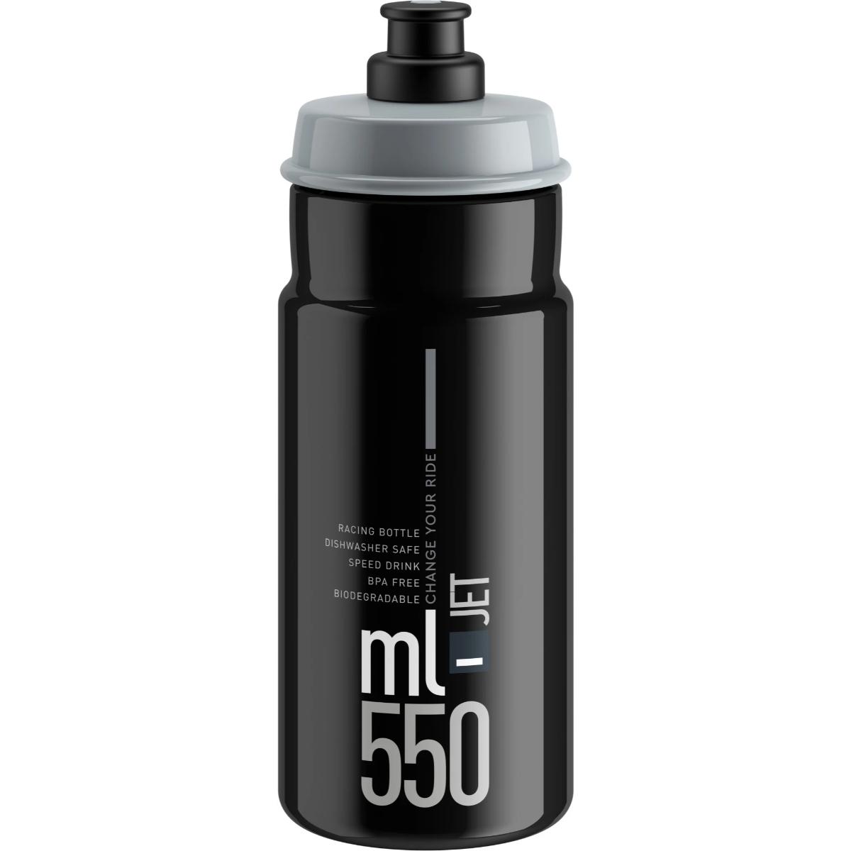 Elite Jet Drikkeflaske | 550ml Black/Blue Logo, 550 ML