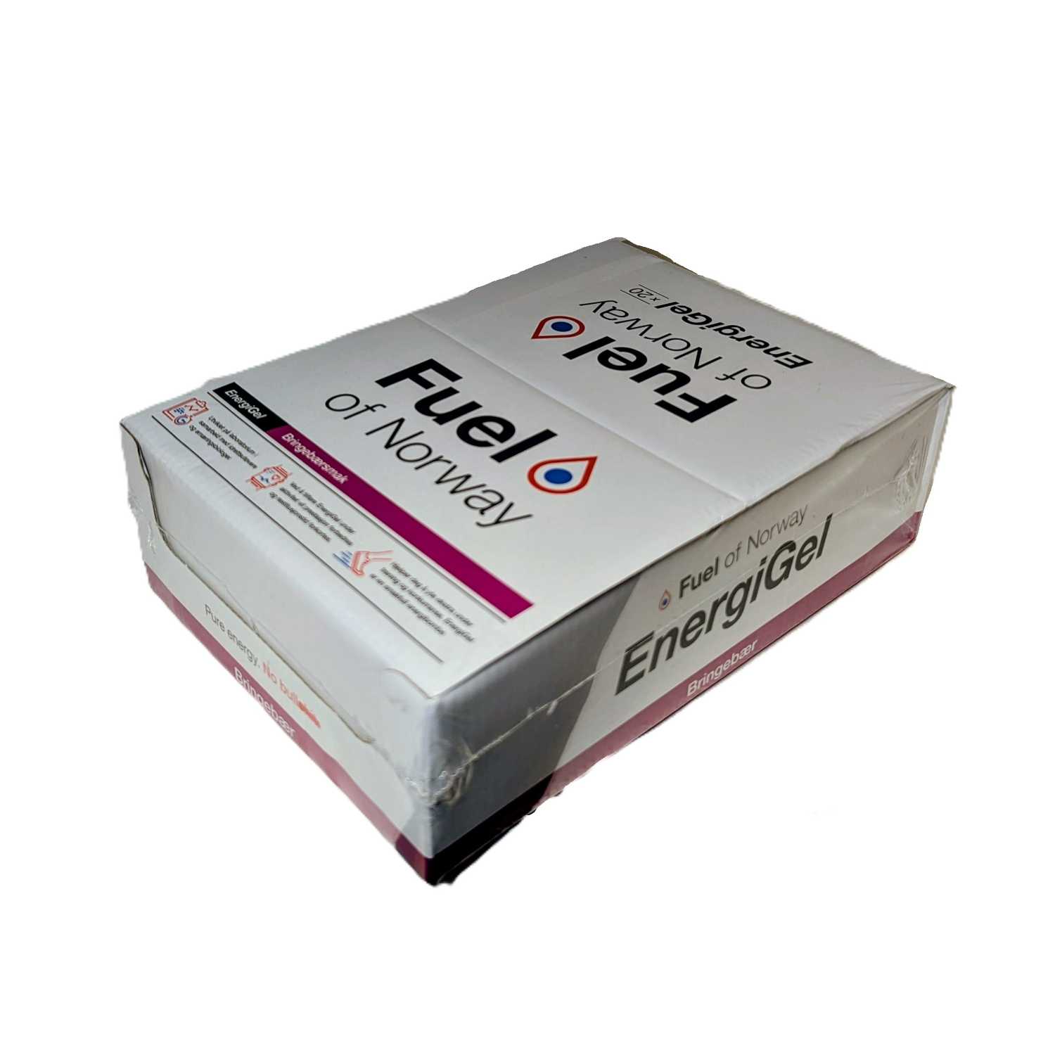 Fuel Of Norway EnergiGel Bringebær Eske White, 20x55g