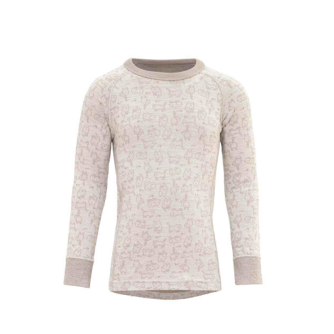 Devold Duo Active Merino Ulltrøye Barn Raw White, 4