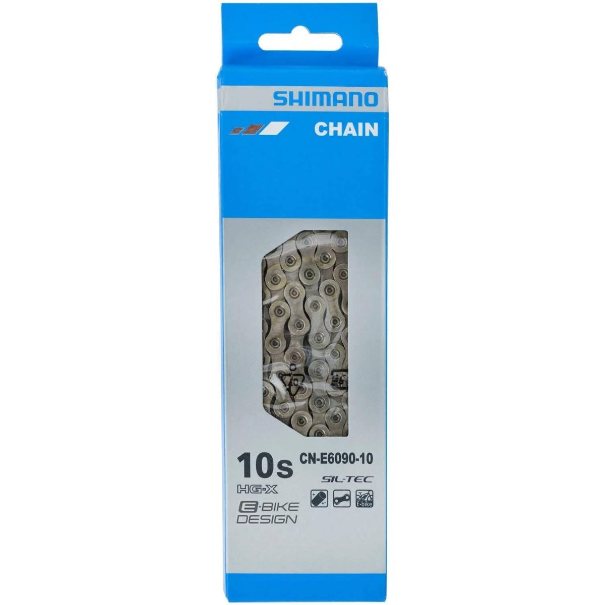 Shimano E6090 Kjede | 10-delt | 138 Ledd Grey, 10-DELT