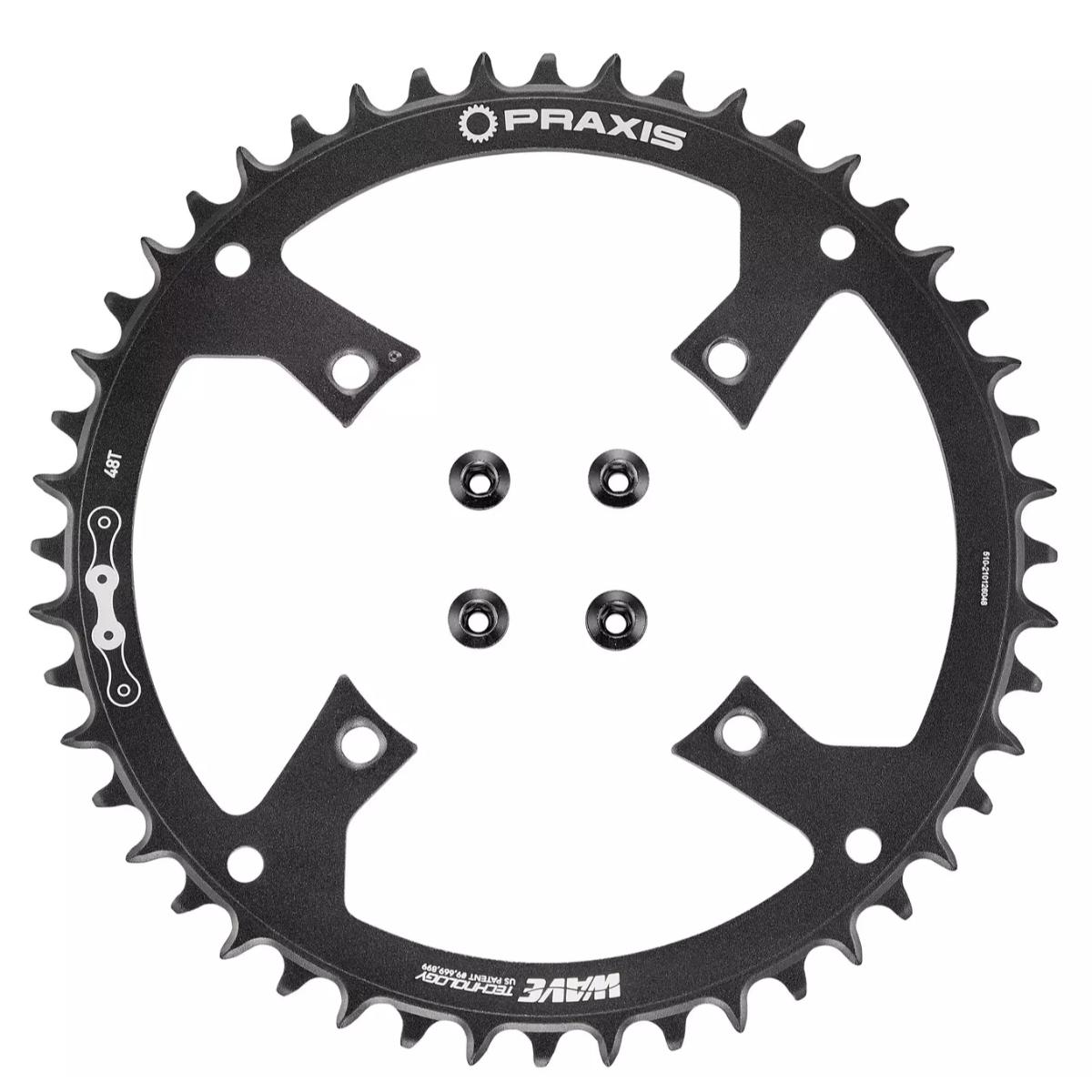 Specialized Praxis Wave Krankdrev | BCD 104 | 48T | 1x10/11-delt | Como/Vado Black, 48T | BCD 104 | 4-bolt