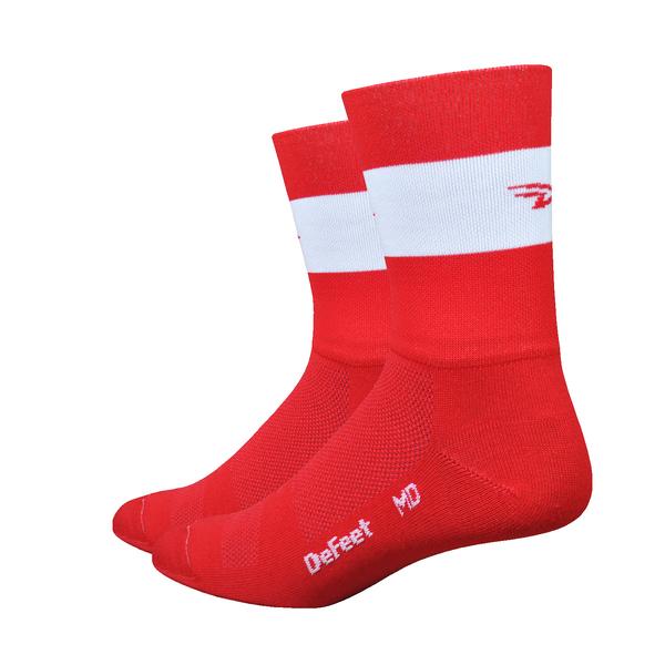 Defeet Aireator 5" Sykkelsokk Team Red, M