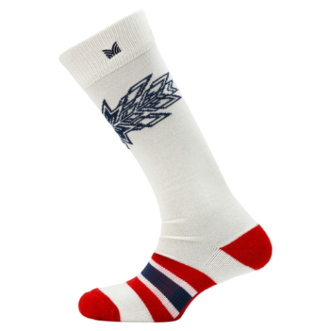 Dale Of Norway Spirit Ullsokker Høy Offwhite/Navy/Raspberry, S/M