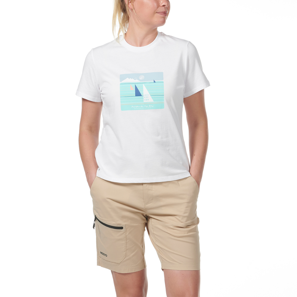 Musto Marina Graphic T-skjorte Dame White, S/10