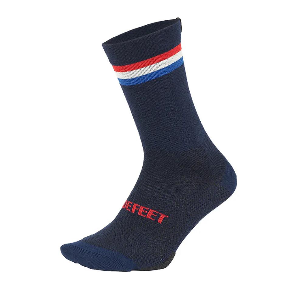 Defeet Cyclismo 6" Stripes Sykkelsokk Navy, M