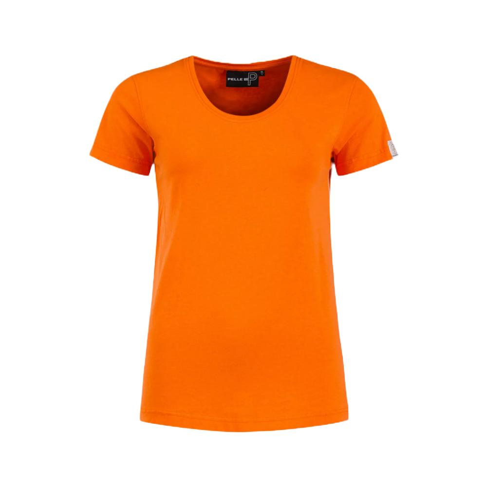 Pelle P Badge T-Skjorte Dame Blazing Orange, S