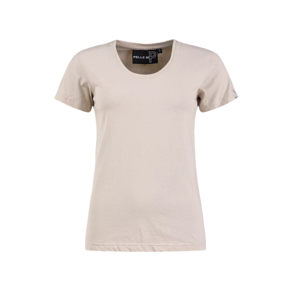 Pelle P Badge T-Skjorte Dame Macadamia Milk, L