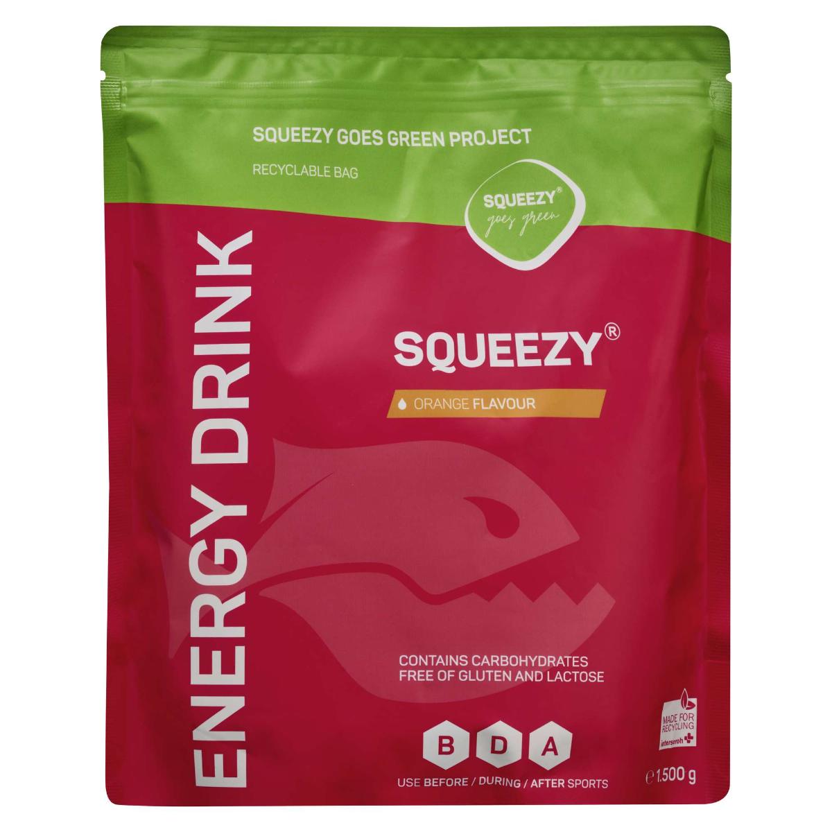 Squeezy Energy Drink | Appelsin | 1500g Red/Green, 1500 G