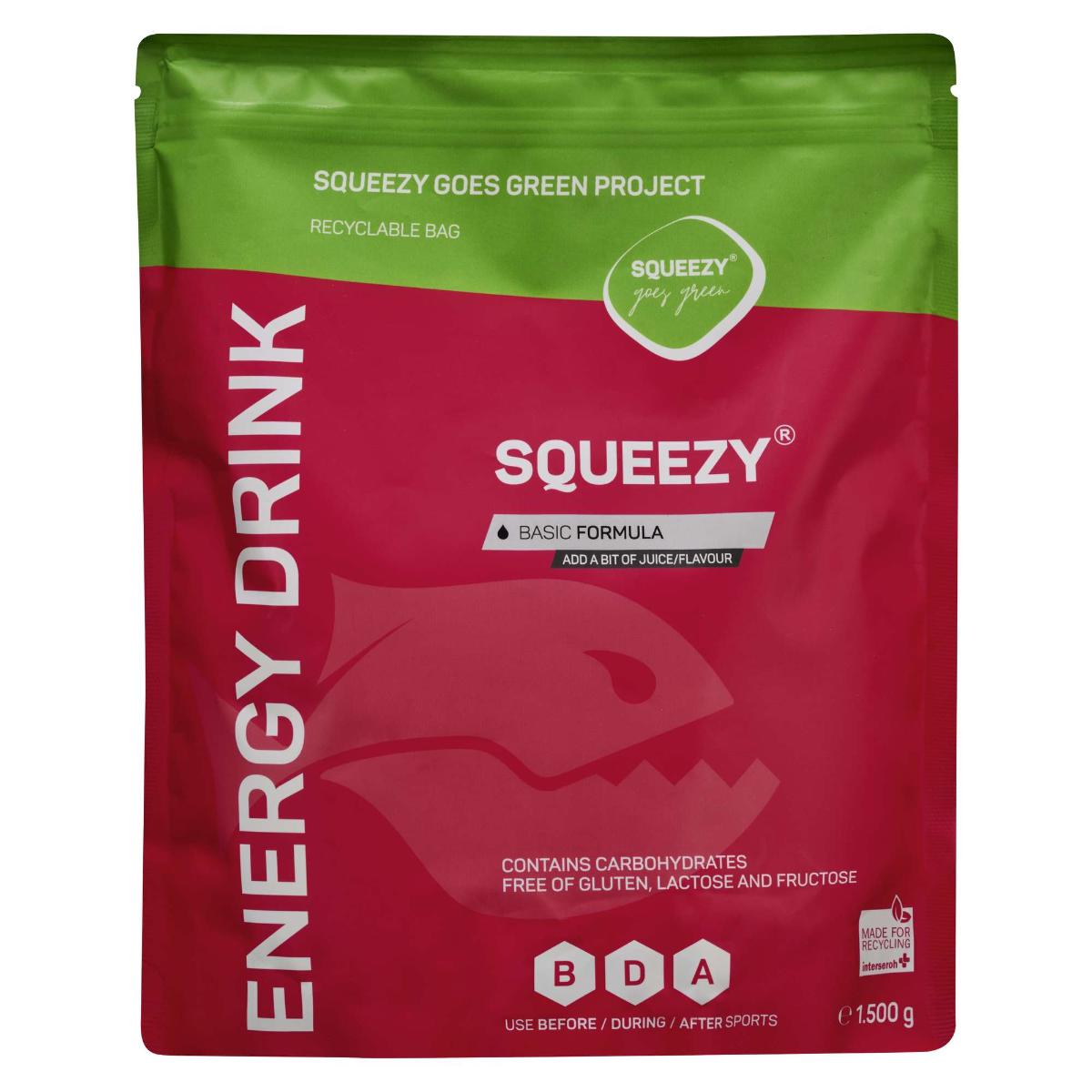 Squeezy Energy Drink | Basic/Nøytral | 1500g Red/Green, 1500 G