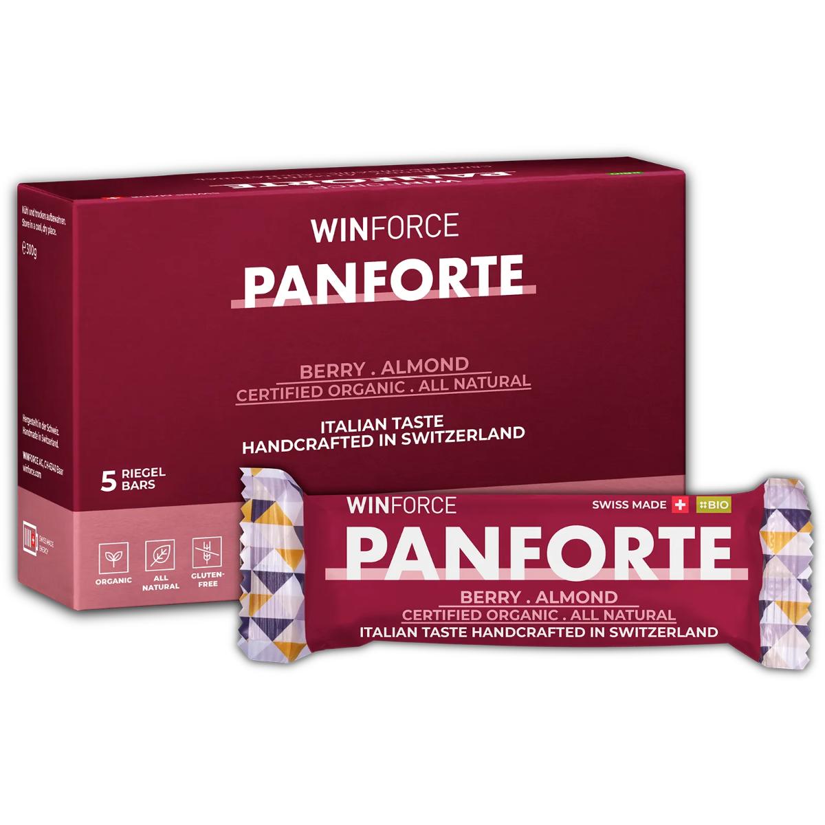 Winforce Panforte Energibar | Bær & Mandel | 5x60g Bær & Mandel, 5x60g