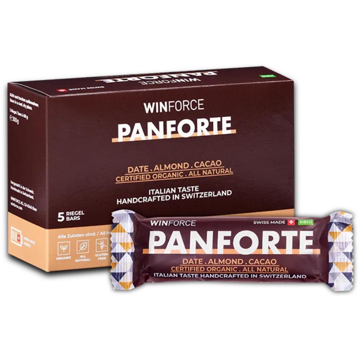 Winforce Panforte Energibar | Daddel, Mandel & Kakao | 5x60g Daddel, Mandel & Kakao, 5x60g