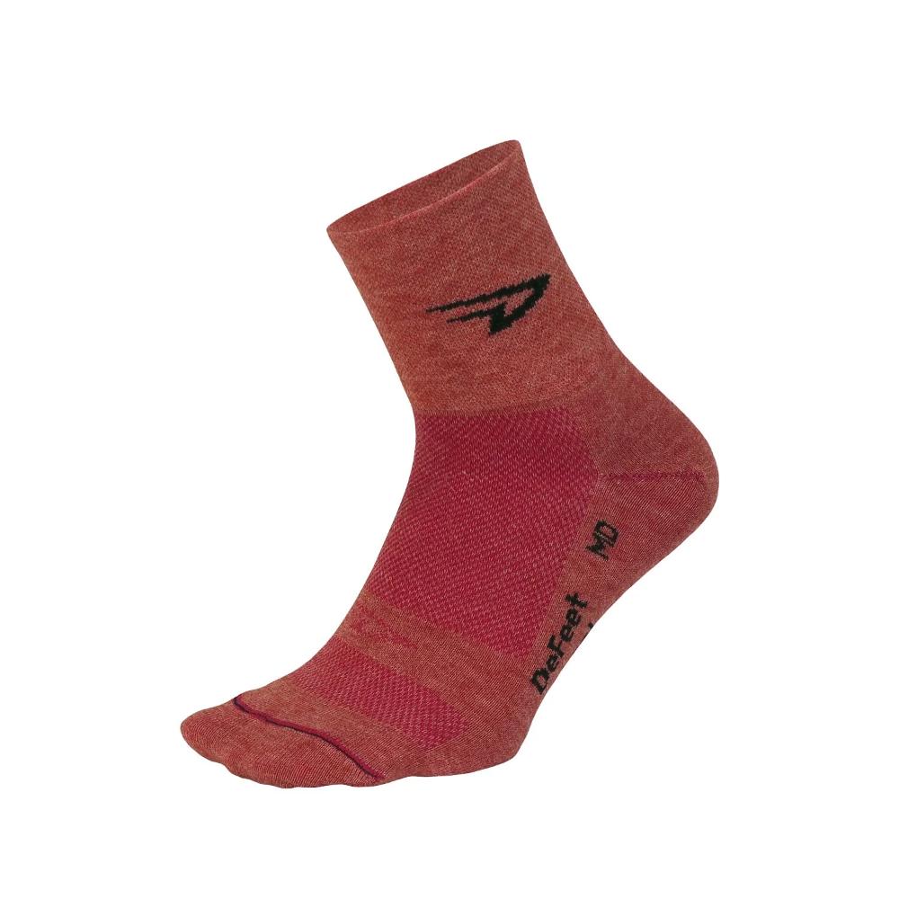 Defeet Wooleator 3" D-Logo Sykkelsokk Cardinal, S