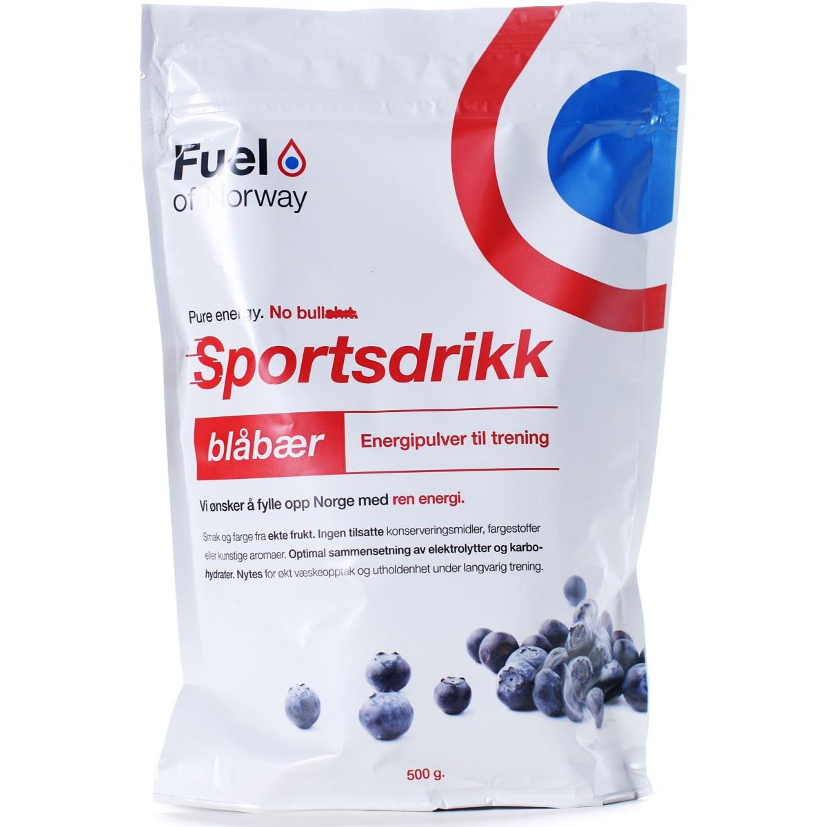 Fuel Of Norway Sportsdrikk | Blåbær | 500g Blåbær, 500G