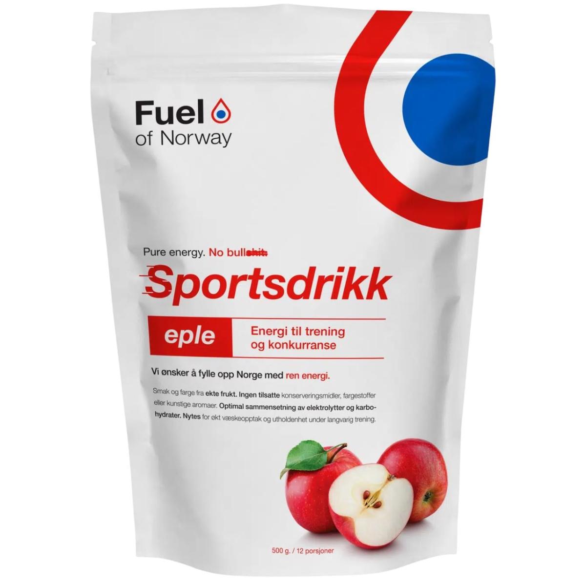 Fuel Of Norway Sportsdrikk | Eple | 500g Eple, 500G