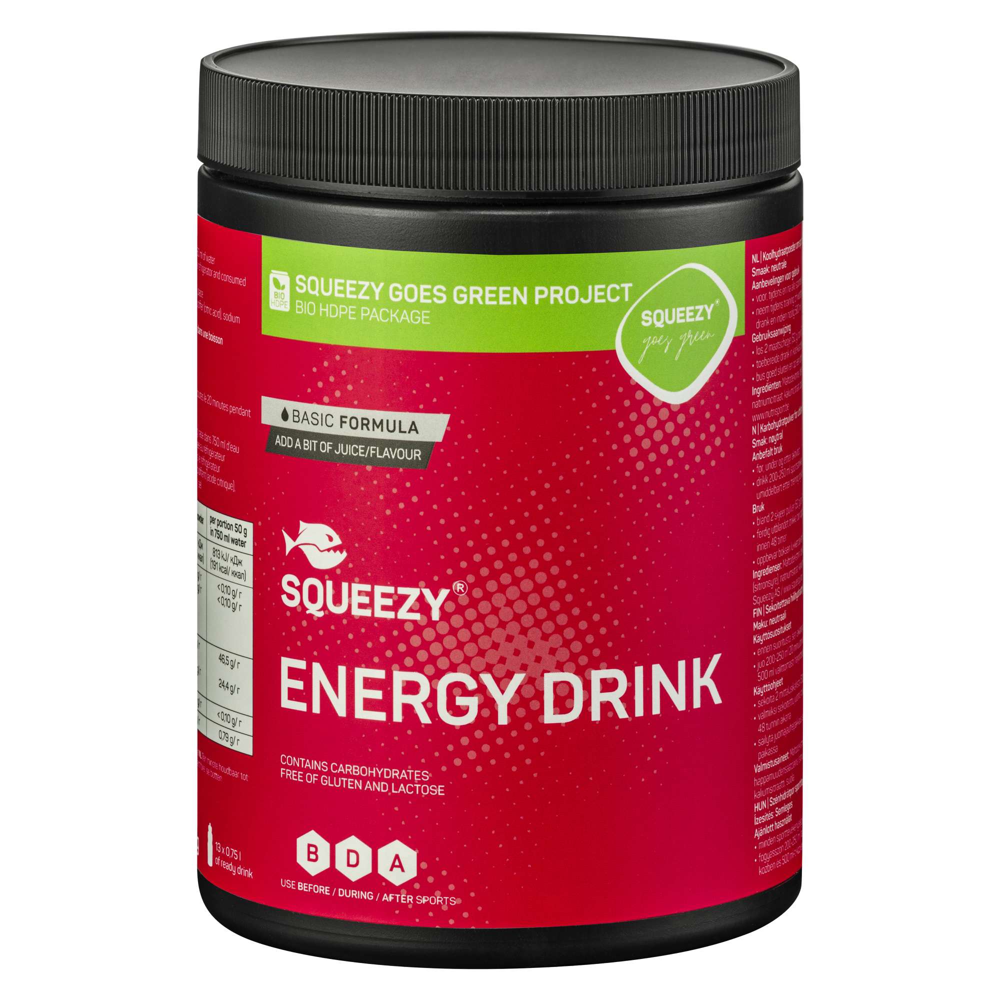 Squeezy Energy Drink | Nøytral | 650g Nøytral, 650g