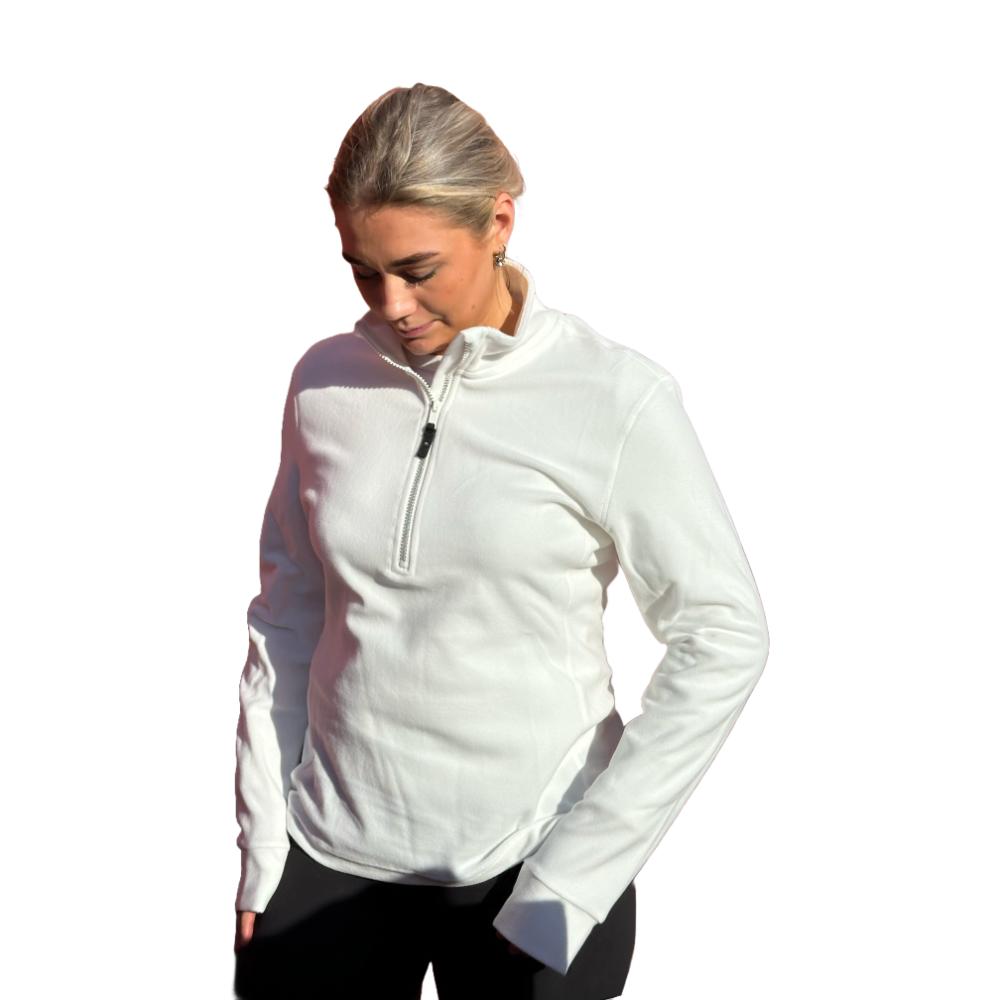 Conte Of Florence Santis Zip Fleecegenser Dame Ecru, M