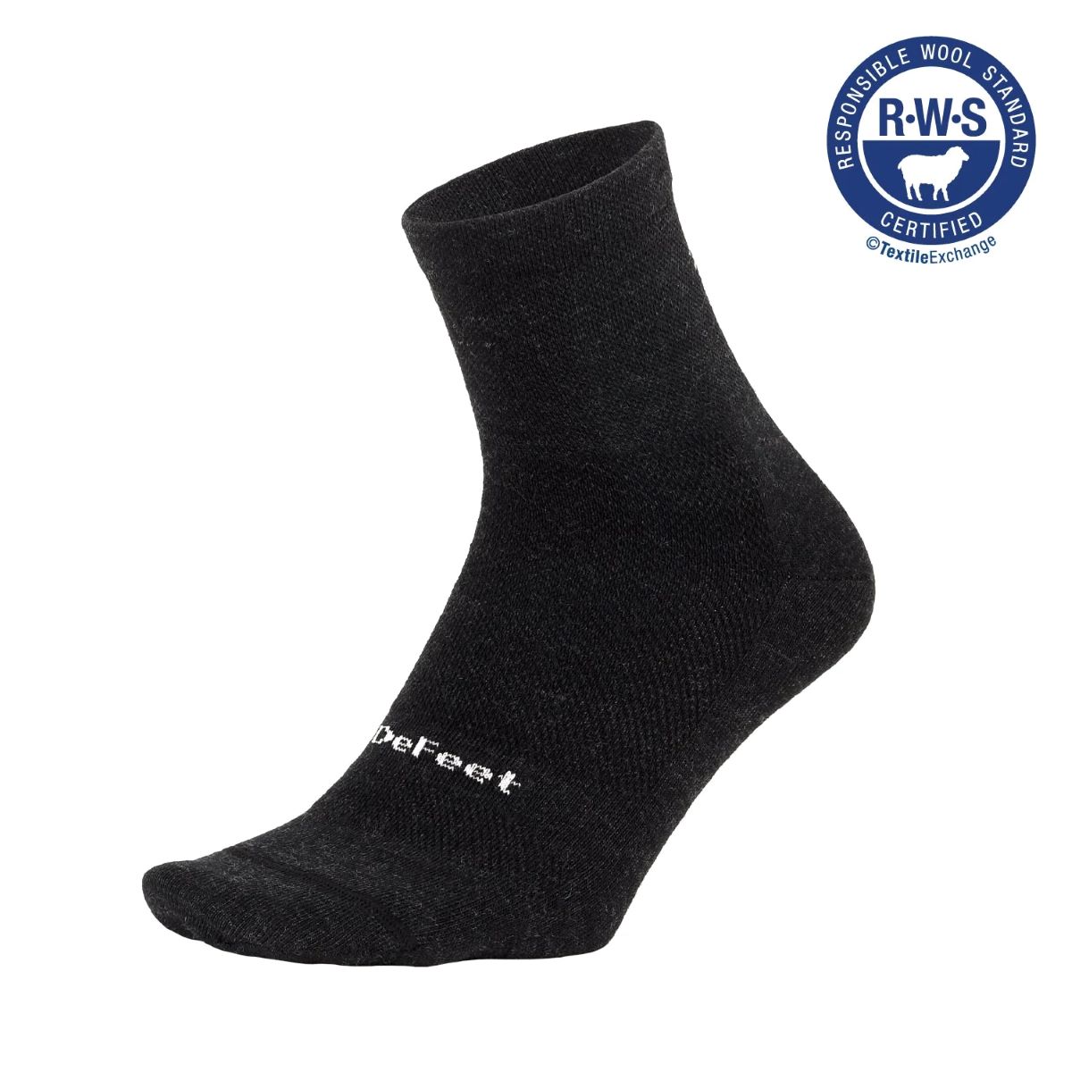 Defeet Wooleator Pro 3" D-Logo Sykkelsokk Charcoal, S