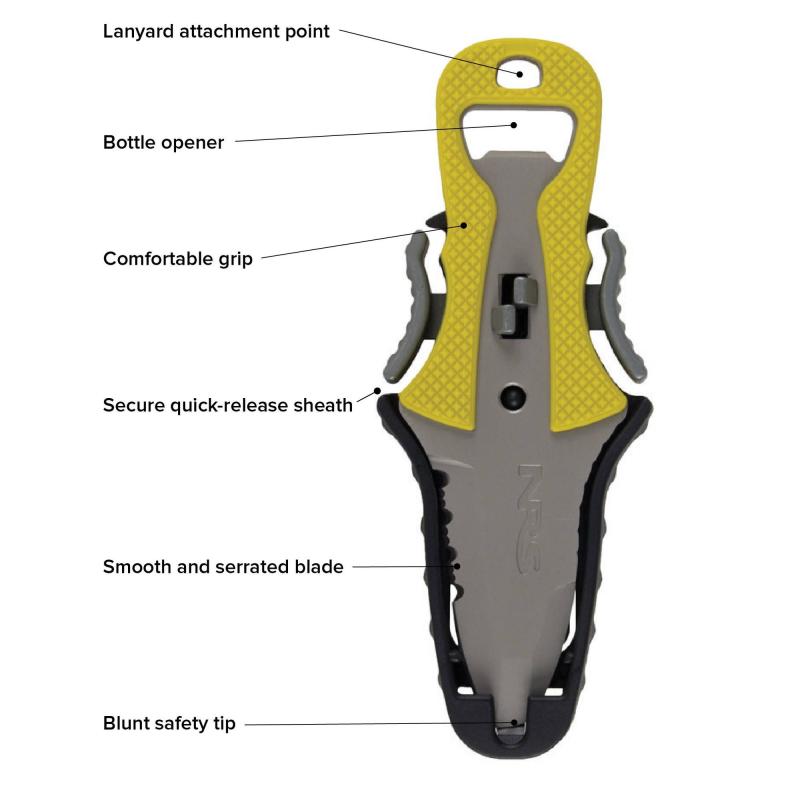NRS Pilot Knife Rettungsmesser - SOURCE TO SEA Kajakshop